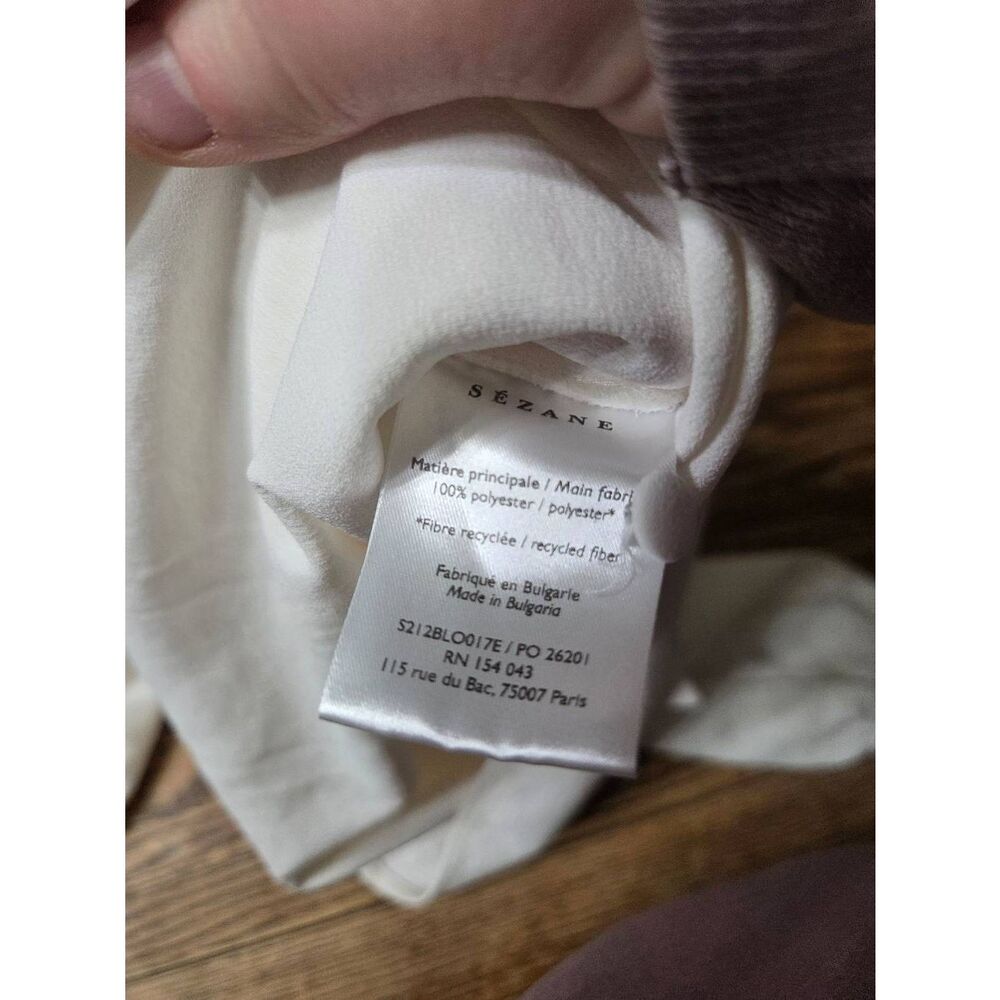 SEZANE ABÉLIA BLOUSE ECRU SIZE 36 US 4 - Picture 4 of 5